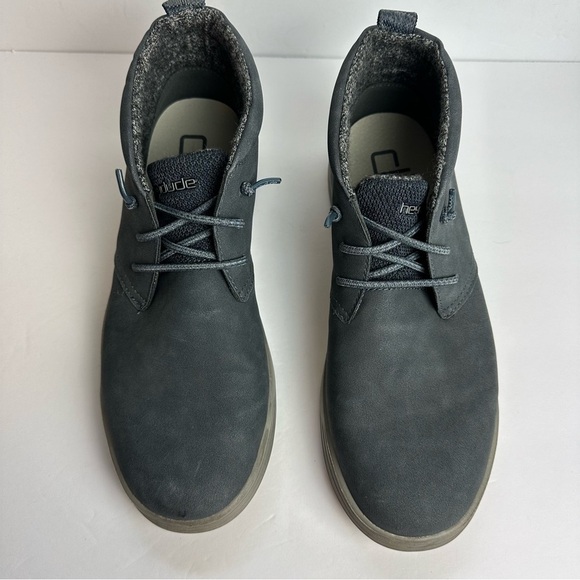 Hey Dude Jo Men’s Size 9 Shoes or EU 42 Chukka Boots Navy Dark Gray Grey - Picture 8 of 11